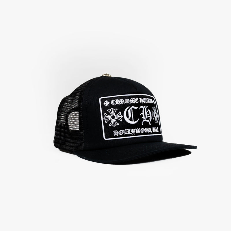 Chrome Hearts CH Patch Black Trucker Cap