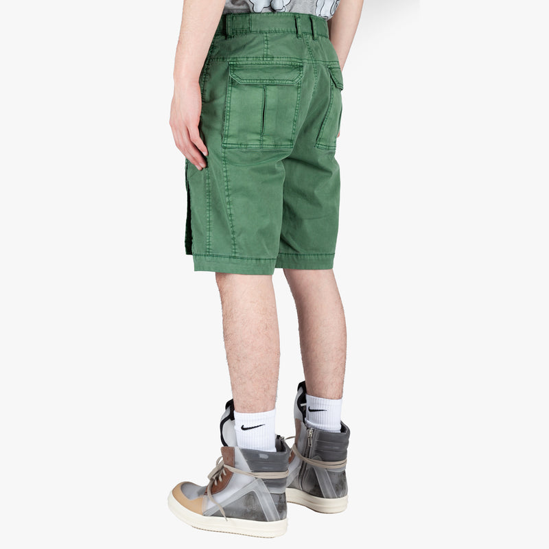 Juun.J - Front Cargo Shorts in Khaki Green