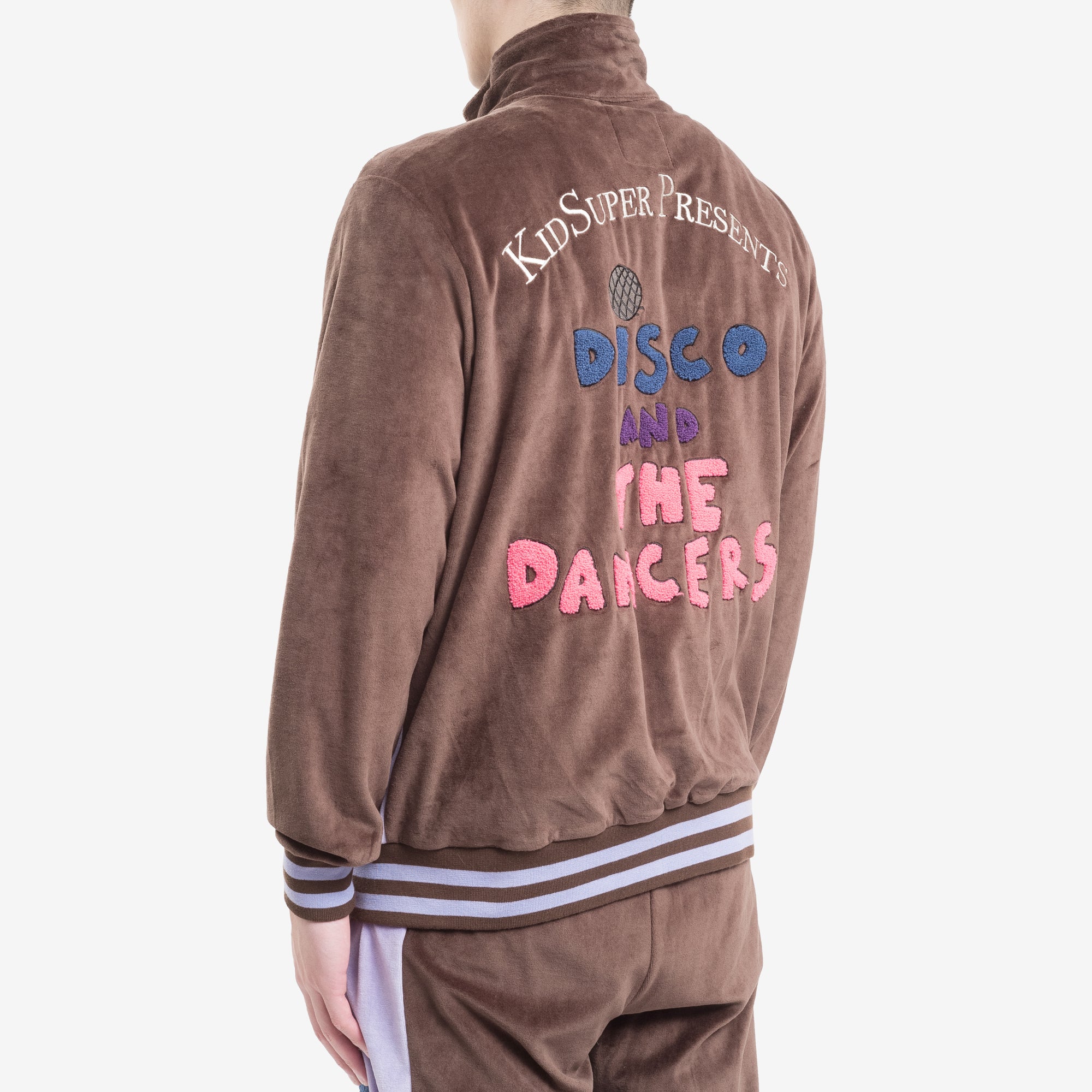 KidSuper - Dance Velour Track Jacket in Brown