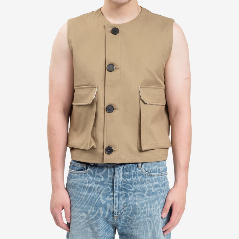 Flappocket Cotton Vest-