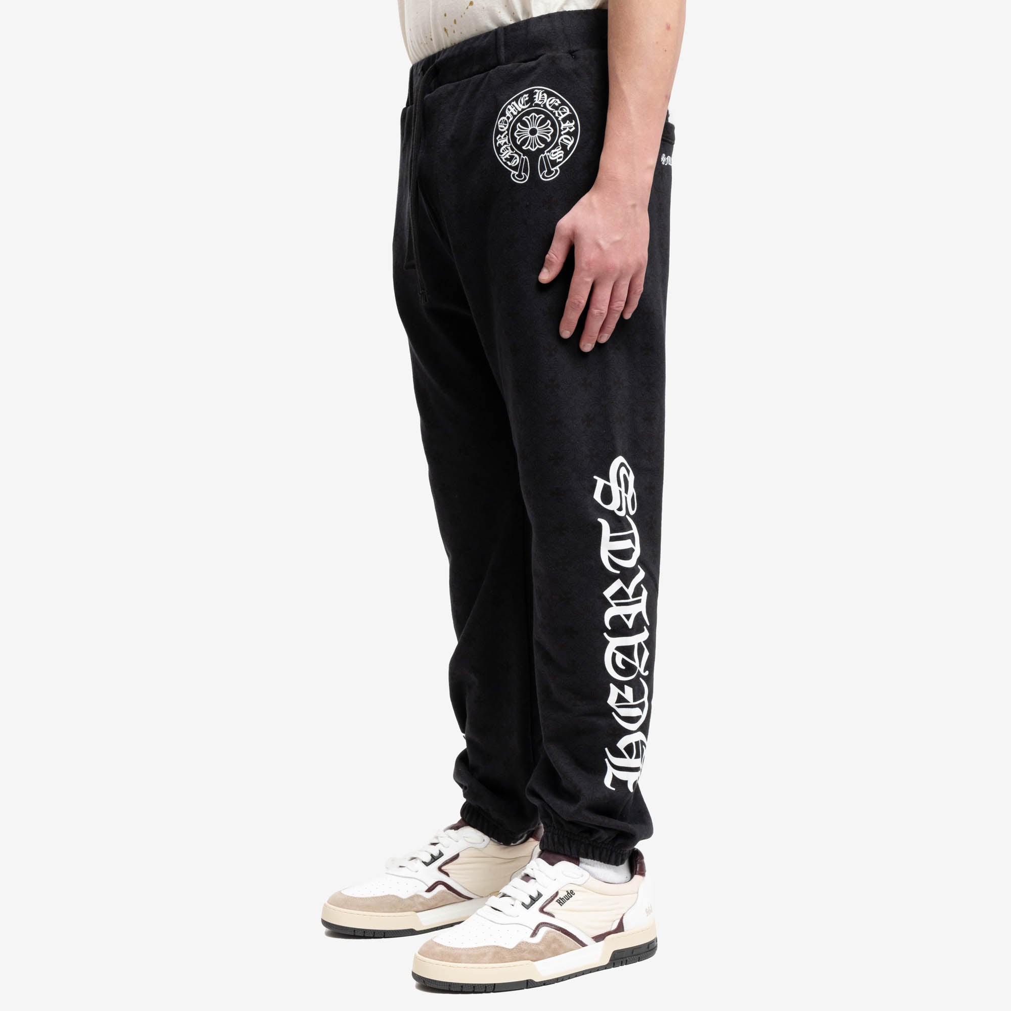 Chrome Hearts Mens Horseshoe Multi Print Sweatpants in Black