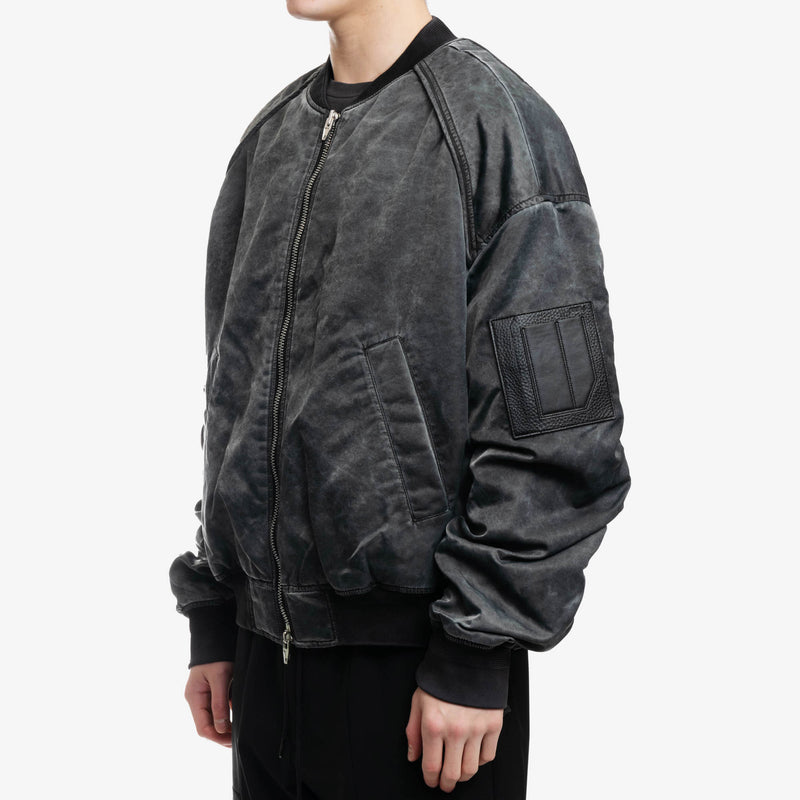 Juun.J - Garment Dyed MA-1 Bomber Jacket in Grey