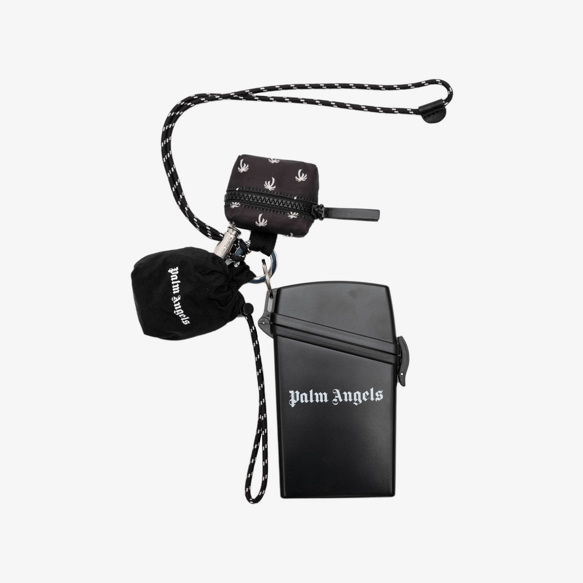 Sketchy Zip Card Holder in black - Palm Angels® Official