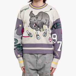 KENZO - Bowling Elephant Sweater in Wisteria