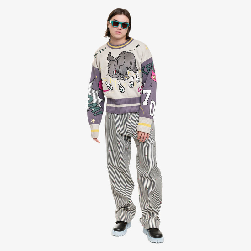 KENZO - Bowling Elephant Sweater in Wisteria