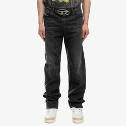 DIESEL - See Through Logo Buckle Jeans in Black